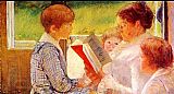 Mary Cassatt Mrs Cassatt Reading to her Grandchildren, 1888 painting